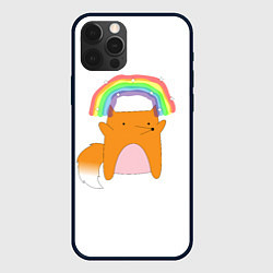 Чехол для iPhone 12 Pro Rainbow Fox, цвет: 3D-черный