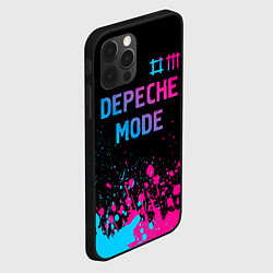 Чехол для iPhone 12 Pro Depeche Mode Neon Gradient, цвет: 3D-черный — фото 2