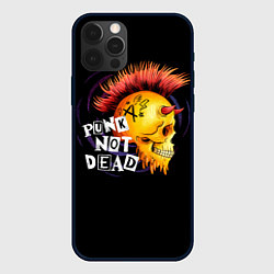 Чехол для iPhone 12 Pro Череп анархиста, цвет: 3D-черный
