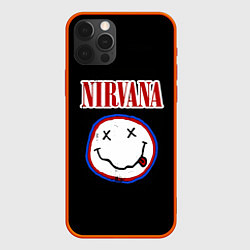 Чехол для iPhone 12 Pro Nirvana гранж, цвет: 3D-красный