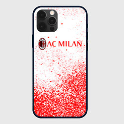 Чехол для iPhone 12 Pro Ac milan красные брызги, цвет: 3D-черный