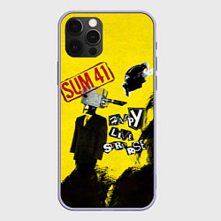 Чехол для iPhone 12 Pro Go Chuck YourselfHappy Live Surprise - Sum 41, цвет: 3D-светло-сиреневый