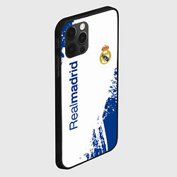 Чехол для iPhone 12 Pro Реал Мадрид краска, цвет: 3D-черный — фото 2