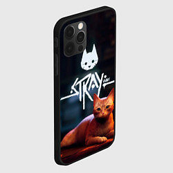 Чехол для iPhone 12 Pro Stray: Бродячий кот, цвет: 3D-черный — фото 2