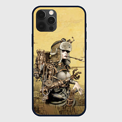 Чехол для iPhone 12 Pro Крутая девчонка в стиле Стимпанк, цвет: 3D-черный