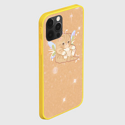 Чехол для iPhone 12 Pro Котёнок с крыльями, цвет: 3D-желтый — фото 2