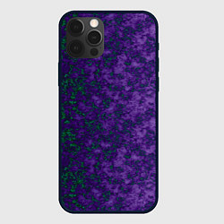 Чехол для iPhone 12 Pro Marble texture purple green color, цвет: 3D-черный