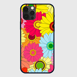 Чехол для iPhone 12 Pro CHAMOMILE CHRYSANTHEMUMS, цвет: 3D-черный