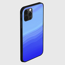 Чехол для iPhone 12 Pro Blue abstract pattern, цвет: 3D-черный — фото 2