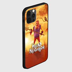 Чехол для iPhone 12 Pro Hello Neighbor Привет сосед Сосед с лопатой, цвет: 3D-черный — фото 2