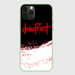 Чехол для iPhone 12 Pro Judas Priest текстура, цвет: 3D-салатовый