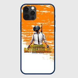 Чехол для iPhone 12 Pro Playerunknown battlegrounds краска, цвет: 3D-тёмно-синий