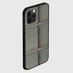 Чехол для iPhone 12 Pro Стальные плиты с заклёпками, цвет: 3D-черный — фото 2