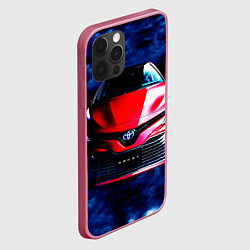 Чехол для iPhone 12 Pro Тойота Камри, цвет: 3D-малиновый — фото 2