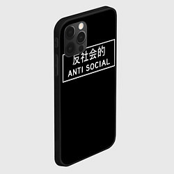 Чехол для iPhone 12 Pro Anti Social Dead Inside, цвет: 3D-черный — фото 2