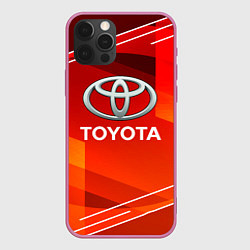 Чехол для iPhone 12 Pro Toyota Abstraction Sport, цвет: 3D-малиновый