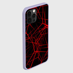 Чехол для iPhone 12 Pro Intersecting red rays, цвет: 3D-светло-сиреневый — фото 2