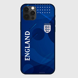 Чехол iPhone 12 Pro Сборная Англии Синяя Абстракция
