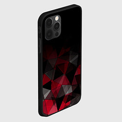 Чехол для iPhone 12 Pro Черно-красный геометрический, цвет: 3D-черный — фото 2