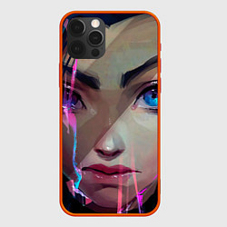 Чехол для iPhone 12 Pro Jinx портрет - Аркейн League of legends, цвет: 3D-красный