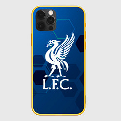 Чехол для iPhone 12 Pro Liverpool шестиугольники абстракция, цвет: 3D-желтый