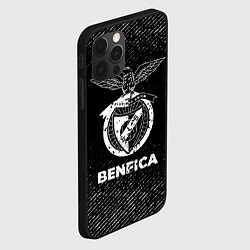 Чехол для iPhone 12 Pro Benfica с потертостями на темном фоне, цвет: 3D-черный — фото 2