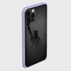 Чехол для iPhone 12 Pro LIBERTY - СТАТУЯ СВОБОДЫ, цвет: 3D-светло-сиреневый — фото 2