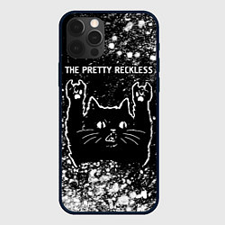 Чехол для iPhone 12 Pro Группа The Pretty Reckless и рок кот, цвет: 3D-черный