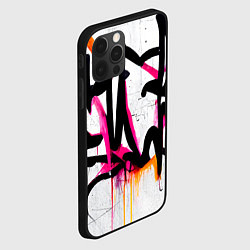 Чехол для iPhone 12 Pro Крупные граффити узоры, цвет: 3D-черный — фото 2