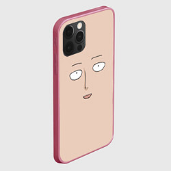 Чехол для iPhone 12 Pro One-Punch man Saitama face, цвет: 3D-малиновый — фото 2