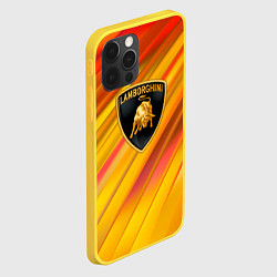 Чехол для iPhone 12 Pro Lamborghini - яркая абстракция, цвет: 3D-желтый — фото 2