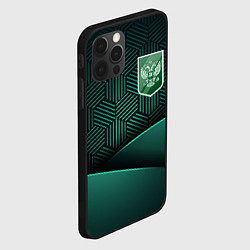 Чехол для iPhone 12 Pro Зеленый герб России, цвет: 3D-черный — фото 2