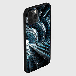 Чехол для iPhone 12 Pro Кибернетический абстрактный тоннель, цвет: 3D-черный — фото 2