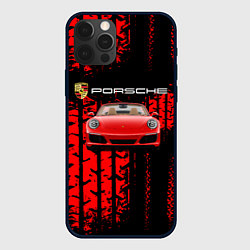 Чехол для iPhone 12 Pro Porsche - авто, цвет: 3D-черный