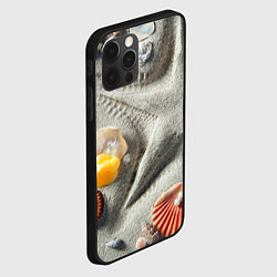 Чехол для iPhone 12 Pro Звезда из песка, ракушки и две жемчужины, цвет: 3D-черный — фото 2
