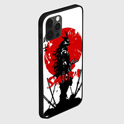 Чехол для iPhone 12 Pro Самурай, Катаны и Красное Солнце, цвет: 3D-черный — фото 2