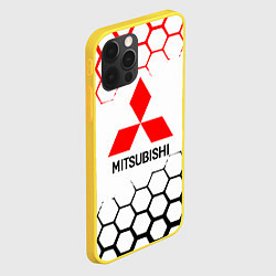 Чехол для iPhone 12 Pro Mitsubishi - логотип, цвет: 3D-желтый — фото 2