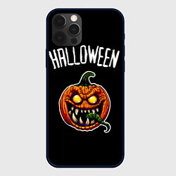 Чехол для iPhone 12 Pro Halloween - светильник Джека, цвет: 3D-черный