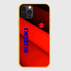 Чехол для iPhone 12 Pro Suzuki - абстракция, цвет: 3D-желтый