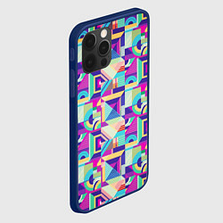 Чехол для iPhone 12 Pro Геометрия абстрактный паттерн, цвет: 3D-тёмно-синий — фото 2