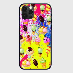 Чехол для iPhone 12 Pro Вкусные Мороженки, цвет: 3D-черный