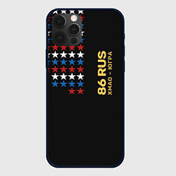 Чехол для iPhone 12 Pro 86 RUS ХМАО Югра, цвет: 3D-черный