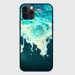 Чехол для iPhone 12 Pro Поток воды, цвет: 3D-черный