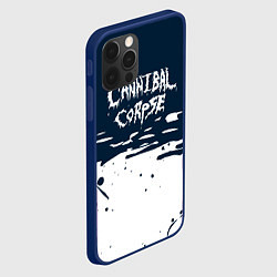 Чехол для iPhone 12 Pro Cannibal Corpse краска, цвет: 3D-тёмно-синий — фото 2