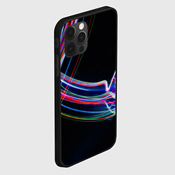 Чехол для iPhone 12 Pro Неоновые линии во тьме, цвет: 3D-черный — фото 2