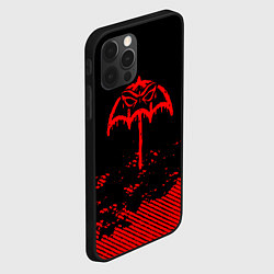 Чехол для iPhone 12 Pro Bring Me the Horizon красный фонтик, цвет: 3D-черный — фото 2