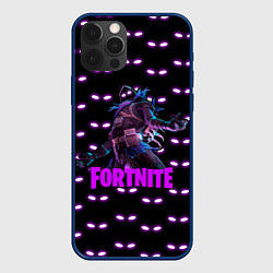 Чехол для iPhone 12 Pro Fortnite raven - глаза, цвет: 3D-тёмно-синий