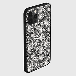 Чехол для iPhone 12 Pro Череп в капюшоне, цвет: 3D-черный — фото 2