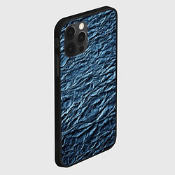 Чехол для iPhone 12 Pro Текстура мятой бумаги, цвет: 3D-черный — фото 2