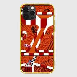Чехол для iPhone 12 Pro Гонки 8 bit, цвет: 3D-желтый